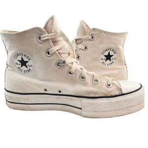 Converse Chuck Taylor All Star Lift Hi Platform Sneakers White Womens 10 Hi Top